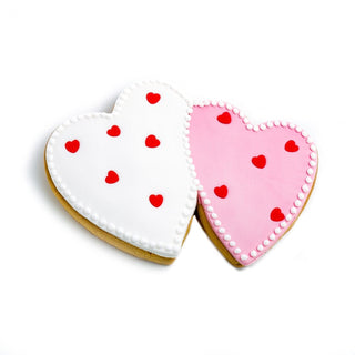 Double Hearts Decorated Cookie