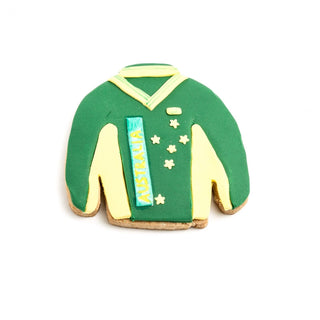 Groomsmen Jacket Decorated Cookie as a Football Jersey
