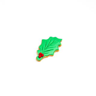 Holly Leaf Decorated Cookie