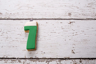 Number 1 Cookie Decorated - on background