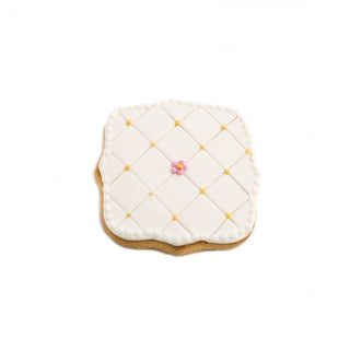 Plaque Square Scroll Decorated Cookie