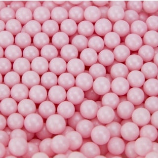 SHINY PINK 6mm Edible Pearls