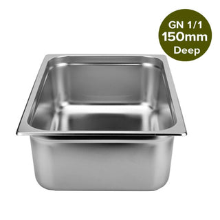 SOGA Gastronorm GN Pan Full Size 1/1 GN Pan 20cm Deep Stainless Steel Tray