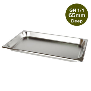 SOGA Gastronorm GN Pan Full Size 1/1 GN Pan 6.5cm Deep Stainless Steel Tray